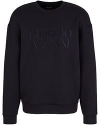 Giorgio Armani - Logo-Embroidered Round-Neck Jumper - Lyst