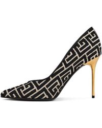 Balmain - Logo High Heels - Lyst
