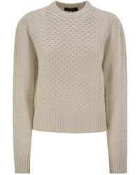 Fabiana Filippi - Cable-Knit Embellished Jumper - Lyst