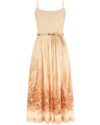 Zimmermann - Wanderlust Corset Midi Dress - Lyst