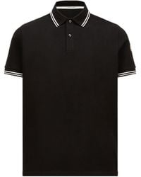 Moncler - Logo Patch Short-Sleeved Polo Shirt - Lyst