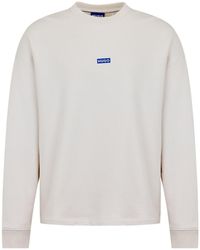 BOSS - Solid Color Cotton Sweatshirt - Lyst