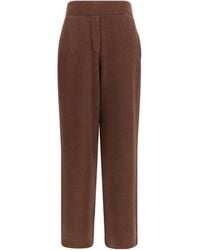 Brunello Cucinelli - Ribbed-Knit Straight-Leg Trousers - Lyst