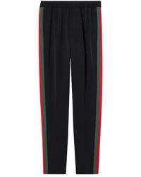 Gucci - Stretch Nylon Sportswear Pants With Web, Ready-To-Wear - Lyst