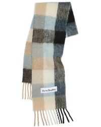 Acne Studios - Logo Patch Checked Scarf - Lyst