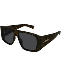 Saint Laurent - Eyewear Rectangle-Frame Sunglasses - Lyst