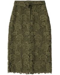 Simone Rocha - Peeling Floral-Lace Midi Skirt - Lyst