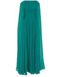 Elie Saab - Caped Silk-Blend Gown - Lyst