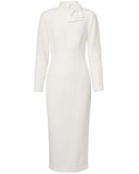 Roland Mouret - Ramie And Silk Jacquard Cocktail Dress - Lyst
