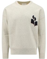 Isabel Marant - Logo Intarsia Knitted Crewneck Jumper - Lyst