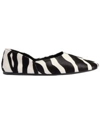 KHAITE - Jane Zebra Printed Flat Shoes - Lyst