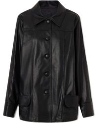 Anna Sui - Paneled Leather Jacket - Lyst