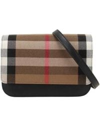 Burberry - Madison Checked Crossbody Bag - Lyst