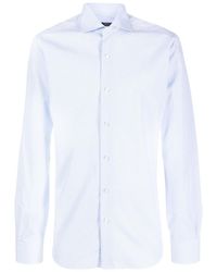 Barba Napoli - Stripe-Print Spread-Collar Shirt - Lyst