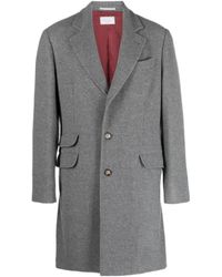 Brunello Cucinelli - Single-Breasted Long Sleeved Coat - Lyst