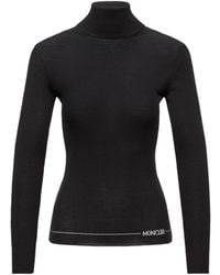 Moncler - Turtleneck Long Sleeved Knitted Top - Lyst