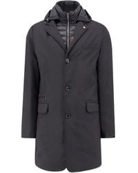 Moorer - Straight Hem Hooded Coat - Lyst
