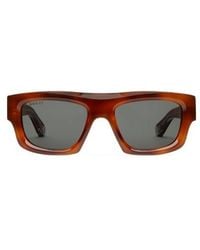 Gucci - Eyewear Rectangular Frame Sunglasses - Lyst