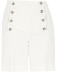 Etro - High Waist Button Detailed Shorts - Lyst