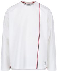 Thom Browne - Rwb Striped Long-Sleeved T-Shirt - Lyst