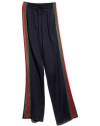 Gucci - Silk Cotton Sportswear Pants With Web - Lyst