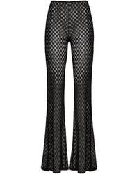Missoni - Sheer Patterned Knitted Trousers - Lyst