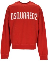 DSquared² - Logo-Printed Long-Sleeved Crewneck Sweatshirt - Lyst
