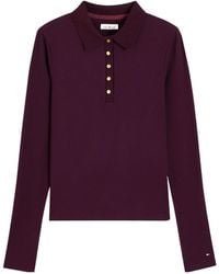 Tommy Hilfiger - Rib Long-Sleeve Polo Shirt - Lyst