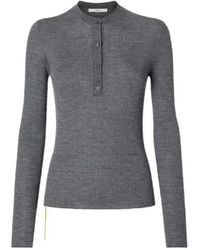 Fendi - Melange Wool Ribbed Sweater - Lyst