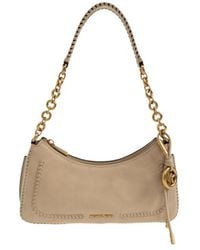 MICHAEL Michael Kors - Medium Nolita Whipstitch-Trim Chain-Link Shoulder Bag - Lyst
