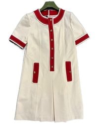Gucci - Contrast-Color A-Line Mini Dress - Lyst
