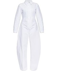 Alaïa - Alaïa Round Denim Jumpsuit - Lyst