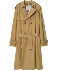 Burberry - Gabardine Long Trench Coat - Lyst