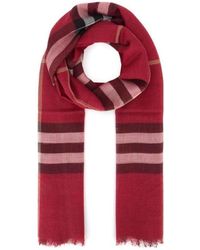 Burberry - Checkered Blended Scarf - Lyst