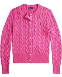 Polo Ralph Lauren - Cable-Knit Cotton Cardigan - Lyst