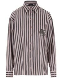 Etro - Striped Button-Up Shirt - Lyst