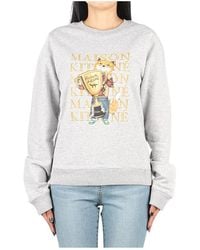 Maison Kitsuné - Round Neck Sweater - Lyst