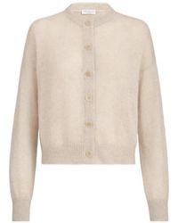 Brunello Cucinelli - Sparkling Mohair And Wool Cardigan With Monili - Lyst