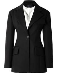 Proenza Schouler - Paneled Wool-Blend Blazer - Lyst
