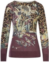 Etro - Leopard-Print Floral-Pattern Sweater - Lyst