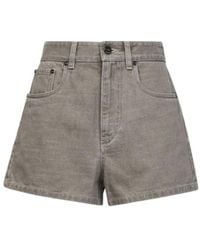 Fendi - Logo Detailed Denim Shorts - Lyst