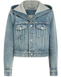 Alaïa - Hooded Denim Jacket - Lyst