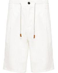 Eleventy - Linen Bermuda Shorts - Lyst