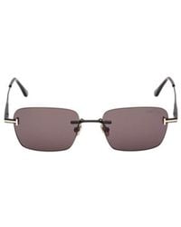 Tom Ford - Eyewear Rectangle-Frame Rimless Sunglasses - Lyst