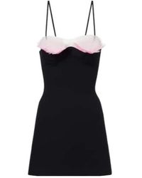 David Koma - Feather-Trimmed Cady Minidress - Lyst