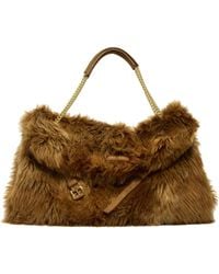 Orciani - Chain Linked Faux Fur Tote Bag - Lyst