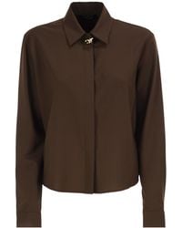 Fabiana Filippi - Jewel-Detail Long-Sleeve Top - Lyst