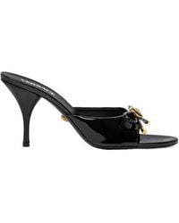 Versace - Opera Bow Heeled Mules - Lyst