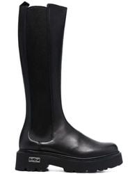 Cult Gaia - Chunky Leather Knee-Length Boots - Lyst