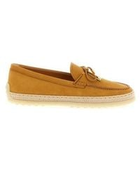 Tod's - Bow Detailed Slip-On Flat Shoes - Lyst